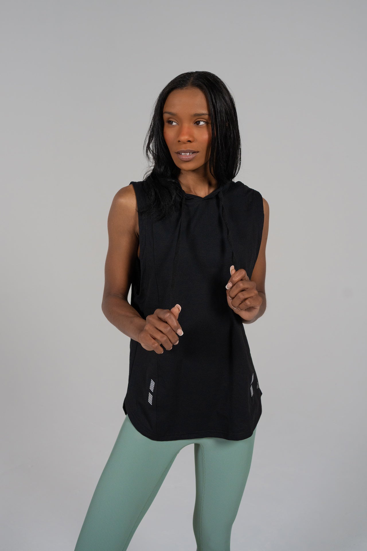 DETERMINED hooded sleeveless
