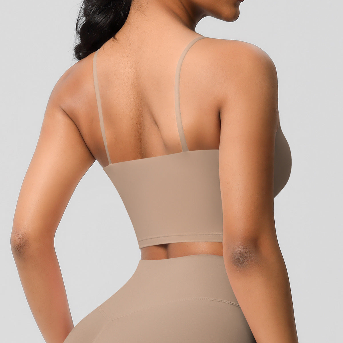 Yoga Jacket Sports Solid Color Underwear with Chest Pad Thin Strap Beauty Back Fitness Vest Camisole Yoga Clothes