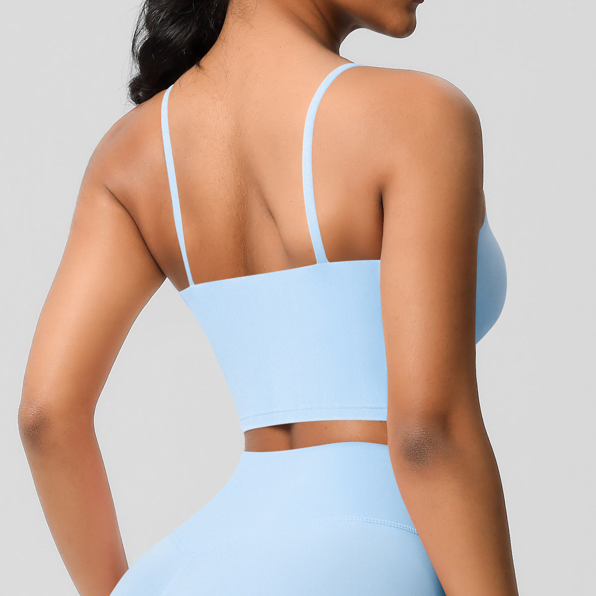 Yoga Jacket Sports Solid Color Underwear with Chest Pad Thin Strap Beauty Back Fitness Vest Camisole Yoga Clothes