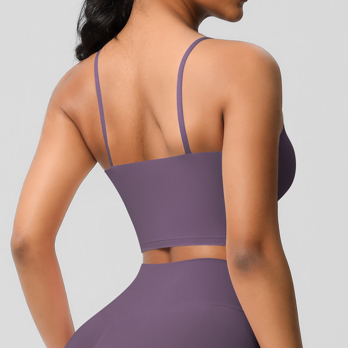 Yoga Jacket Sports Solid Color Underwear with Chest Pad Thin Strap Beauty Back Fitness Vest Camisole Yoga Clothes