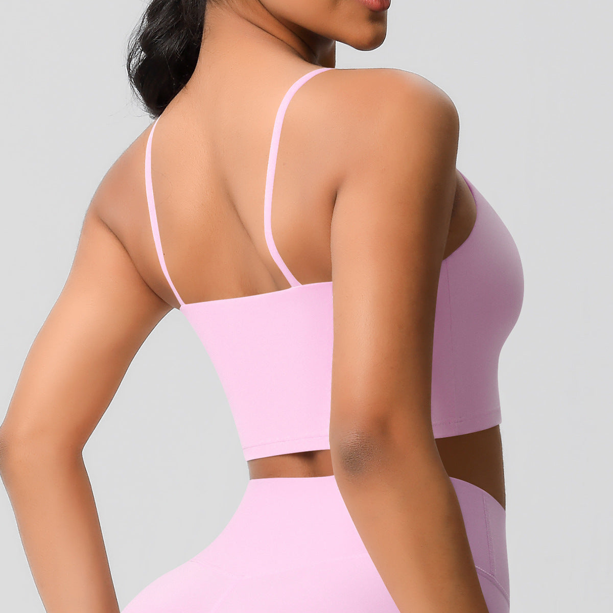 Yoga Jacket Sports Solid Color Underwear with Chest Pad Thin Strap Beauty Back Fitness Vest Camisole Yoga Clothes