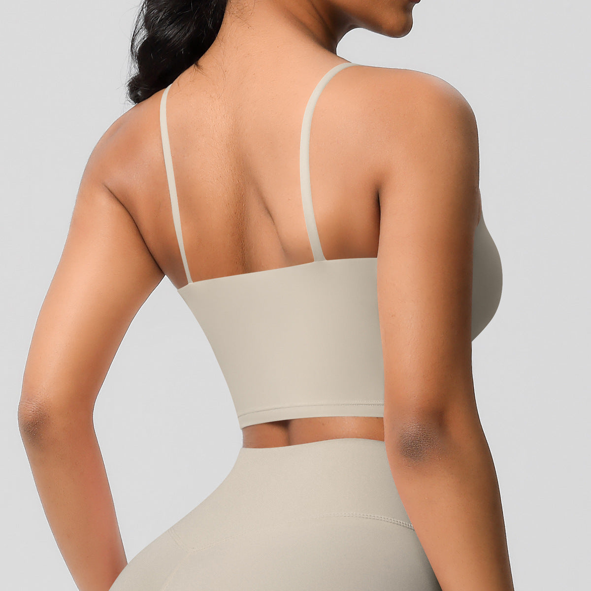 Yoga Jacket Sports Solid Color Underwear with Chest Pad Thin Strap Beauty Back Fitness Vest Camisole Yoga Clothes